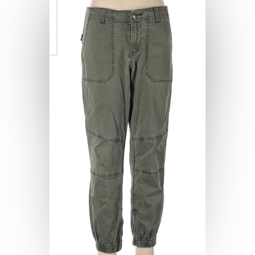 Cosmic Blue Love Olive Green Joggers Ankle Zip